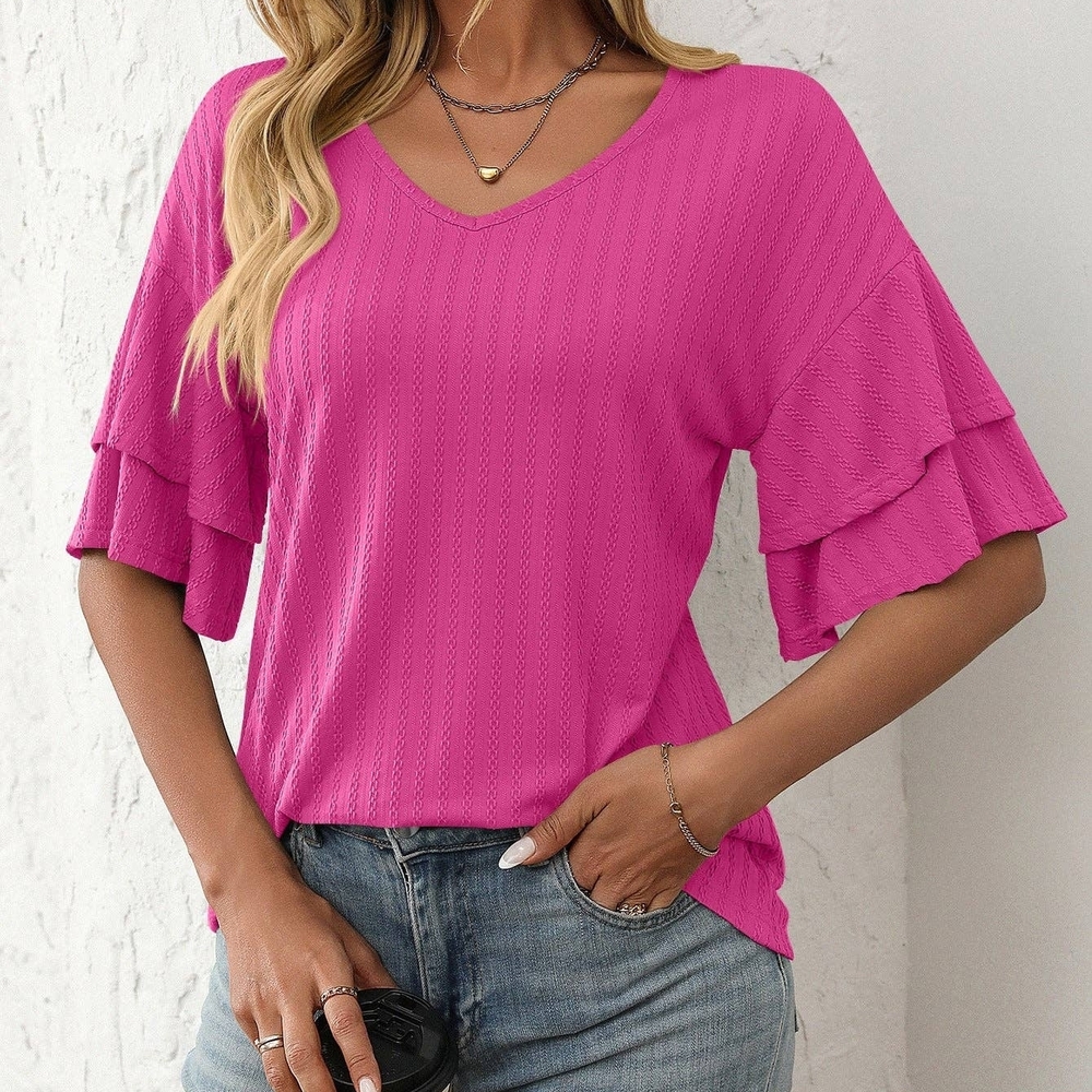 Sweetheaet Ruffle Sleeve Blouse